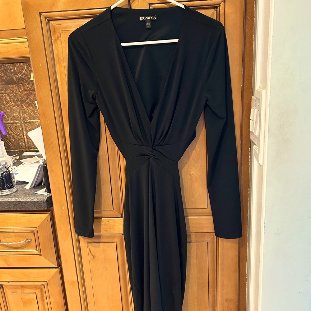 Black dress with cutout back